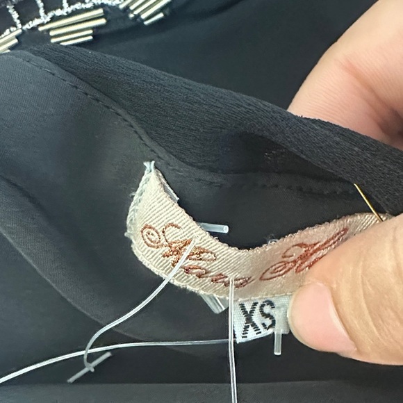 Anthropologie Black Maxi Dress with Pink and Silver Patterns - Picture 15 of 15